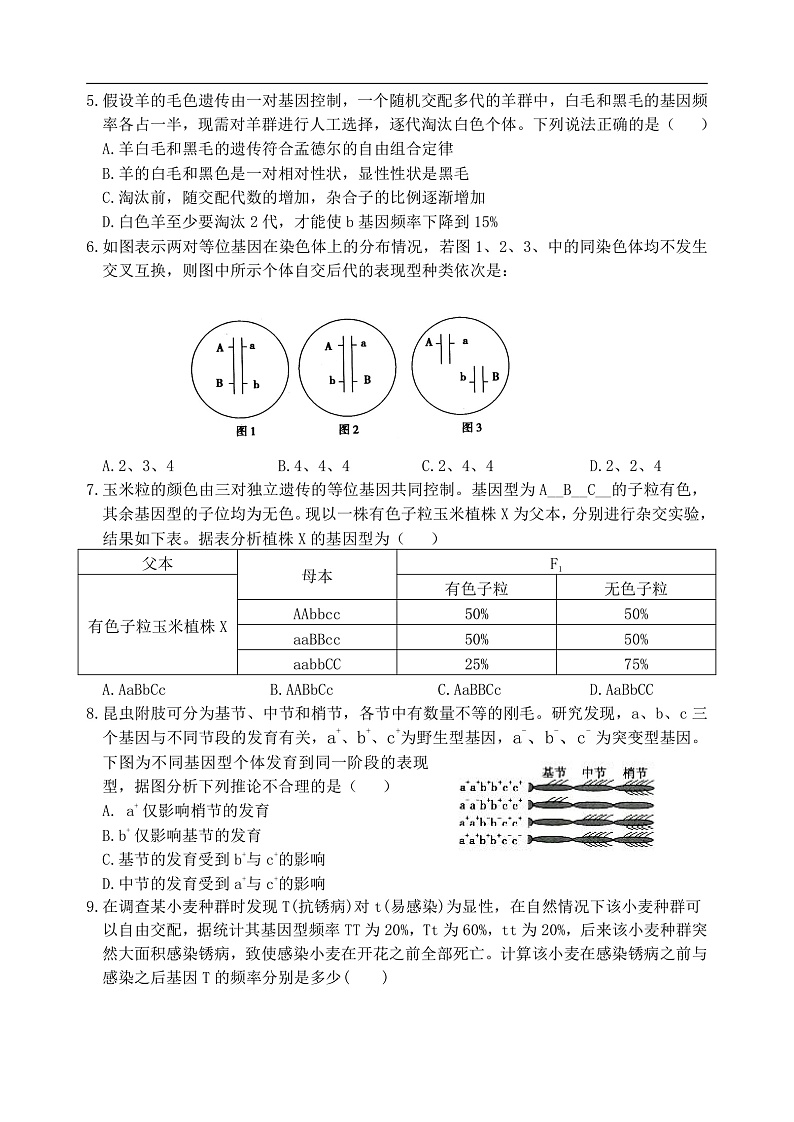高二生物试题 - 副本第2页