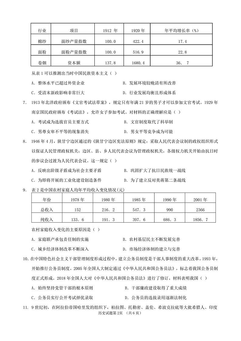 2022-2023学年湖北省云学新高考联盟学校高二上学期10月联考 历史试题 PDF版02