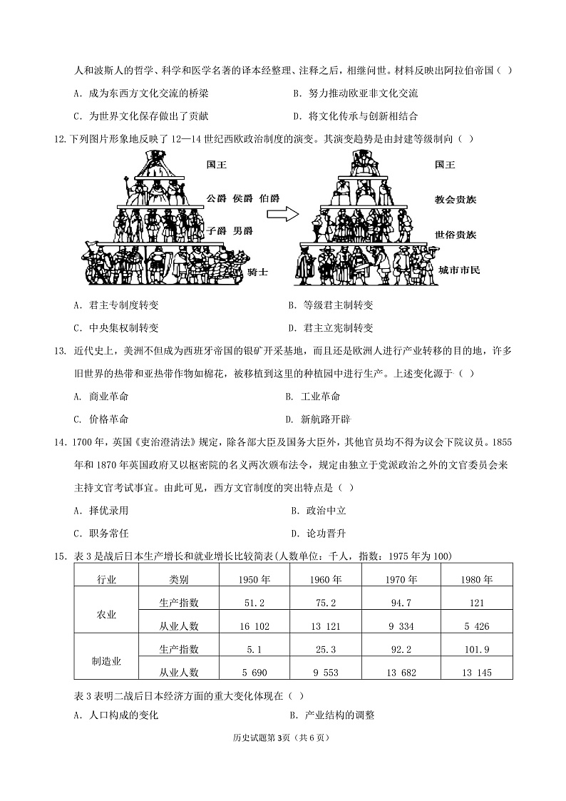 2022-2023学年湖北省云学新高考联盟学校高二上学期10月联考 历史试题 PDF版03
