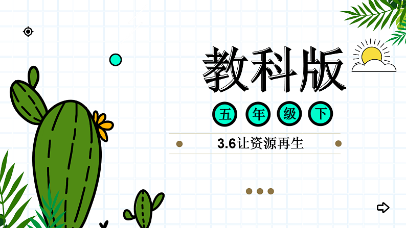教科版科学五年级科学下册 3.6让资源再生 课件第1页