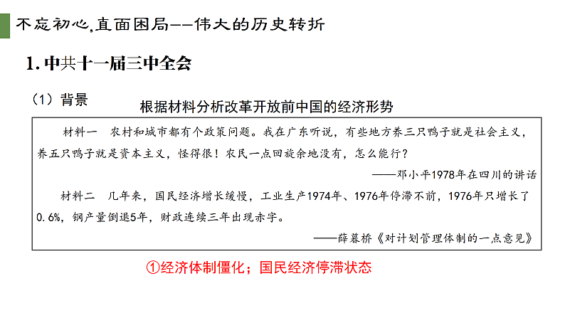 第28课 中国特色社会主义道路的开辟与发展课件---2022-2023学年高中历史统编版（2019）必修中外历史纲要上册第3页