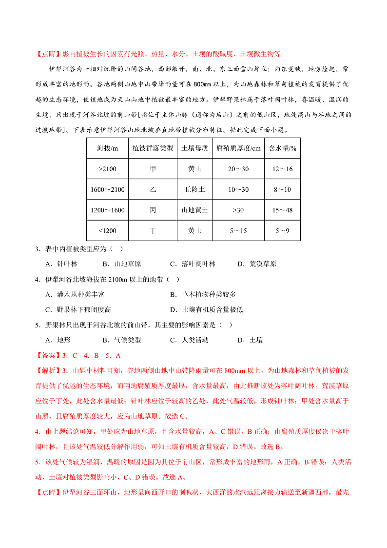 2023年1月浙江省普通高校招生选考科目考试地理仿真模拟试卷A  Word版含解析第2页