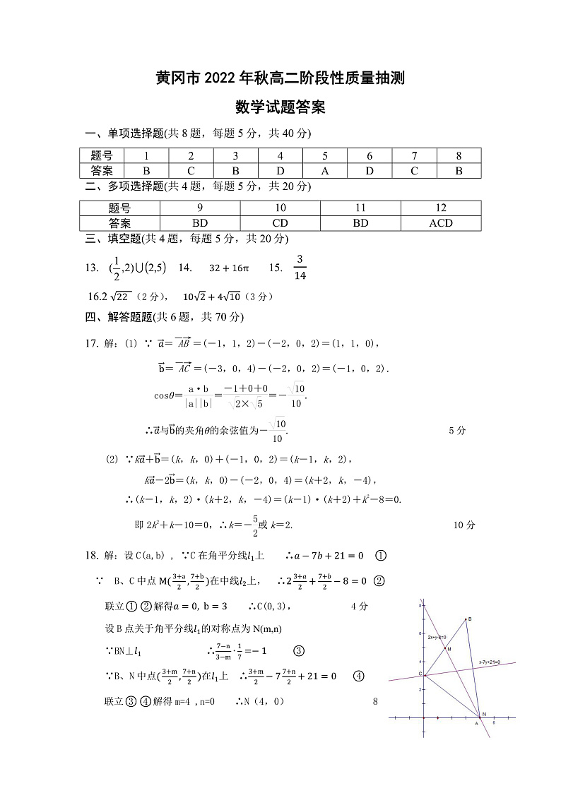 高二数学答案第1页