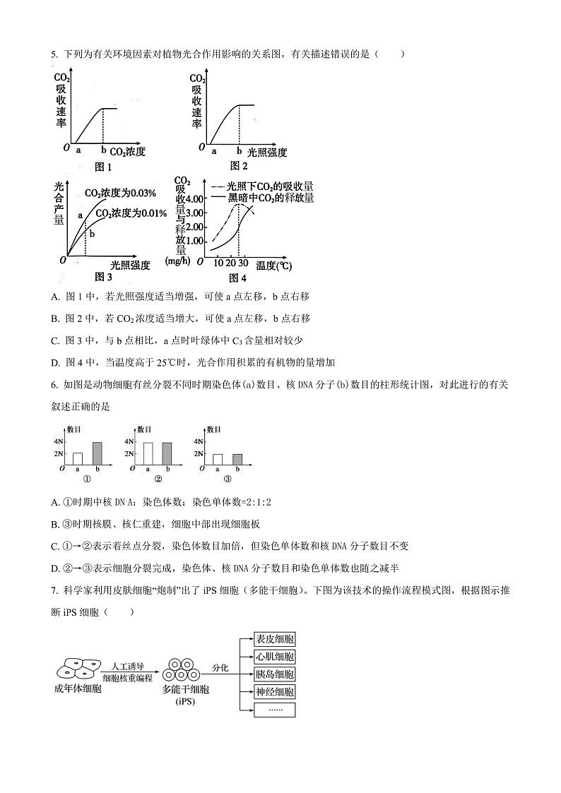 2023长沙同升湖实验学校高三上学期第三次月考生物试题含解析02