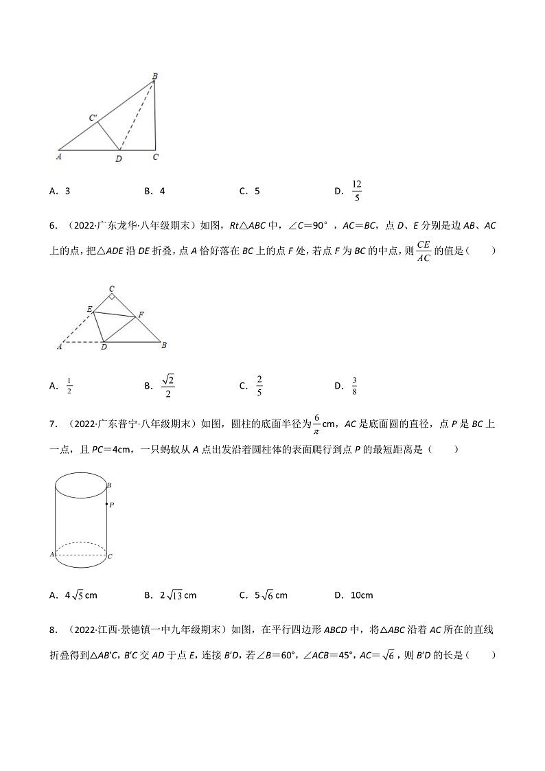 专题复习 勾股定理（备作业）精编八年级数学下册同步备课系列（人教版）（原卷版）第2页