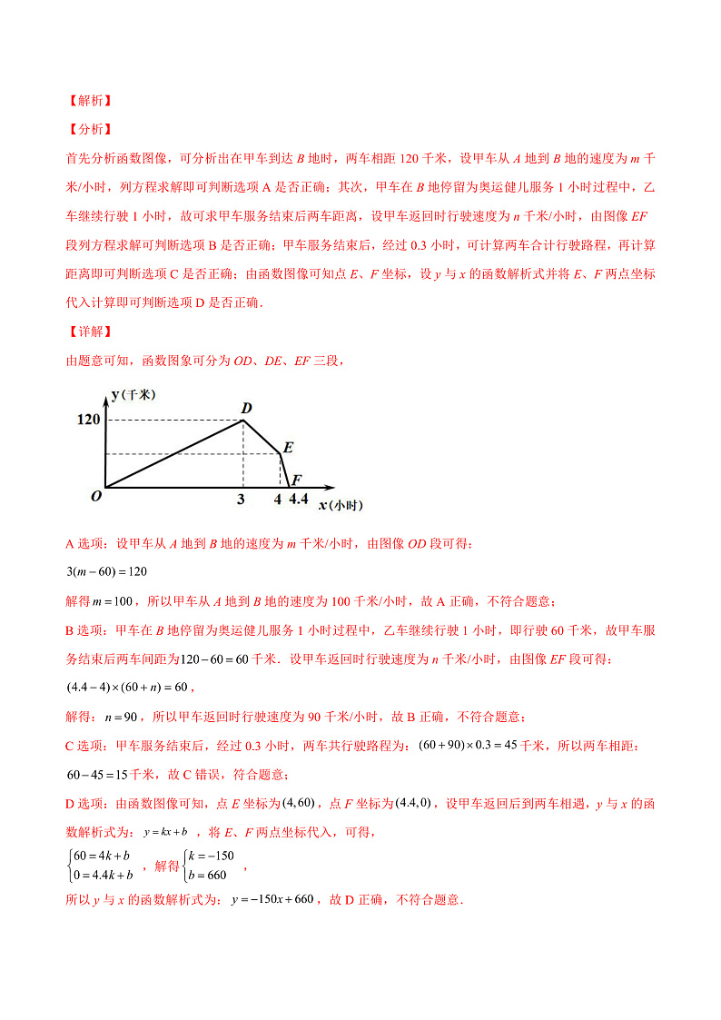 专题复习 一次函数（备作业）精编八年级数学下册同步备课系列（人教版）（解析版）第3页