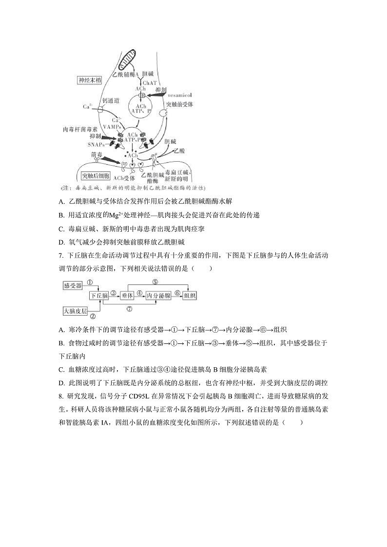 湖南省长沙市雅礼中学2022-2023学年高三上学期月考卷（五）生物试题（原卷版）第3页