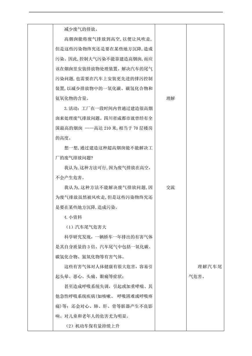 川教版生命生态安全八年级下册17《寻找解决污染的办法》教案第3页