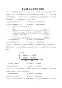 【备考2023】高考历史二轮复习专题练习——第11练 社会转型文明演进（原卷版+解析版）