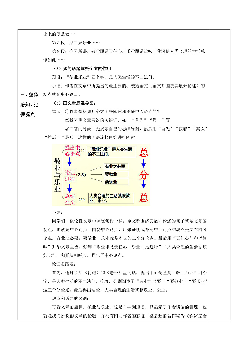 部编版语文九年级上第7课《敬业与乐业》 课件+教案03
