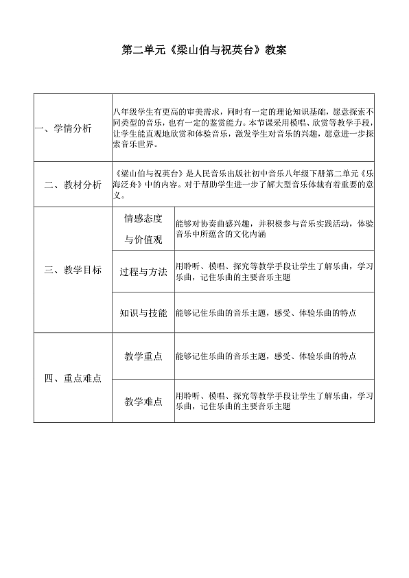 人音版八年级下册第二单元《梁山伯与祝英台》课件+教案+素材01
