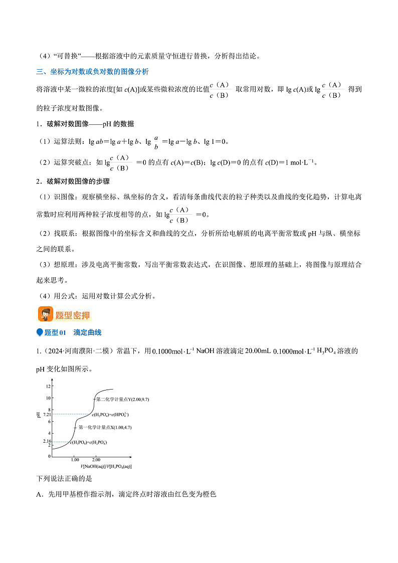 2024年高考化学压轴题专项训练（新高考通用）压轴题07_水溶液中微粒变化图像题（原卷版+解析版）03