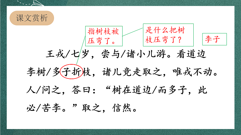 人教部编版语文四年级上册25《王戎不取道旁李》 第2课时 课件+教案05
