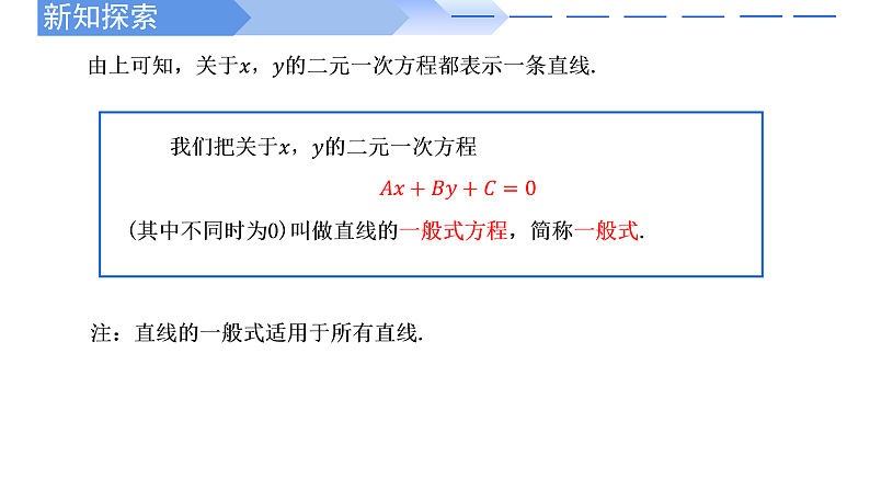 2024-2025 学年高中数学人教A版选择性必修一2.2.3直线的一般式方程PPT05