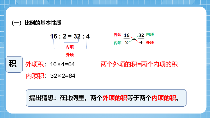 青岛版数学五年级下册第五单元信息窗1《比例的基本性质》课件05