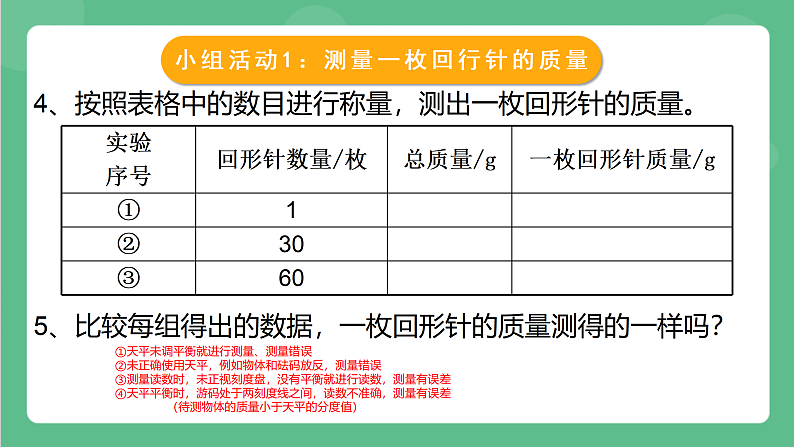 苏科版物理八年级下册 6.2 测量物体的质量 课件+练习05