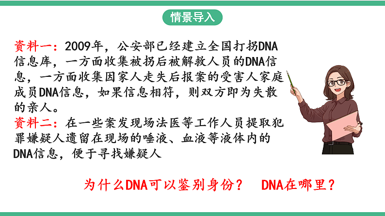 苏教版生物八年级下册 22.1 DNA是主要的遗传物质 课件第3页
