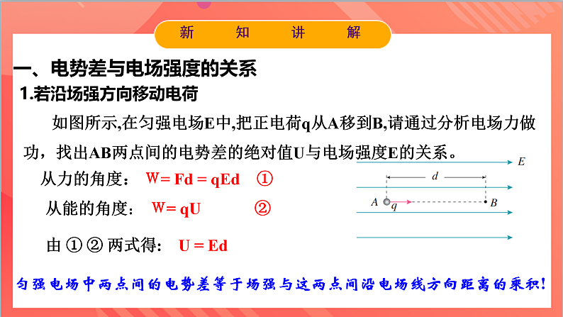 10.3 电势差与电场强度的关系 课件+分层练习（原卷版+解析版）-人教版物理必修第三册07