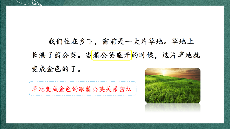 人教部编版语文三上16《金色的草地》 第2课时 课件+教案05
