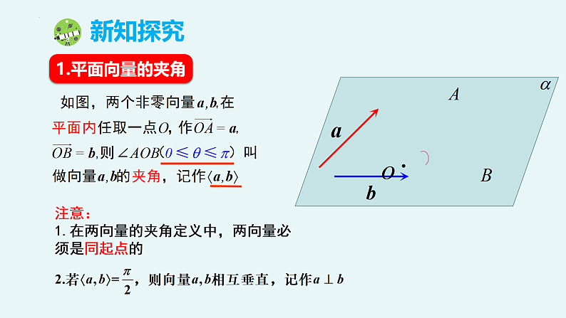 1.1.2 空间向量的数量积运算 （教学课件）【大单元教学】-高二数学同步备课系列（人教A版2019选择性必修第一册）08