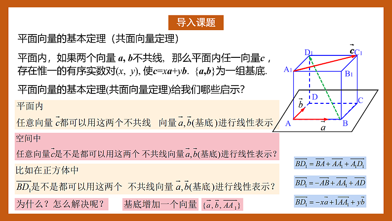 苏教版数学高二选择性必修第二册 6.2.1 空间向量基本定理 课件02