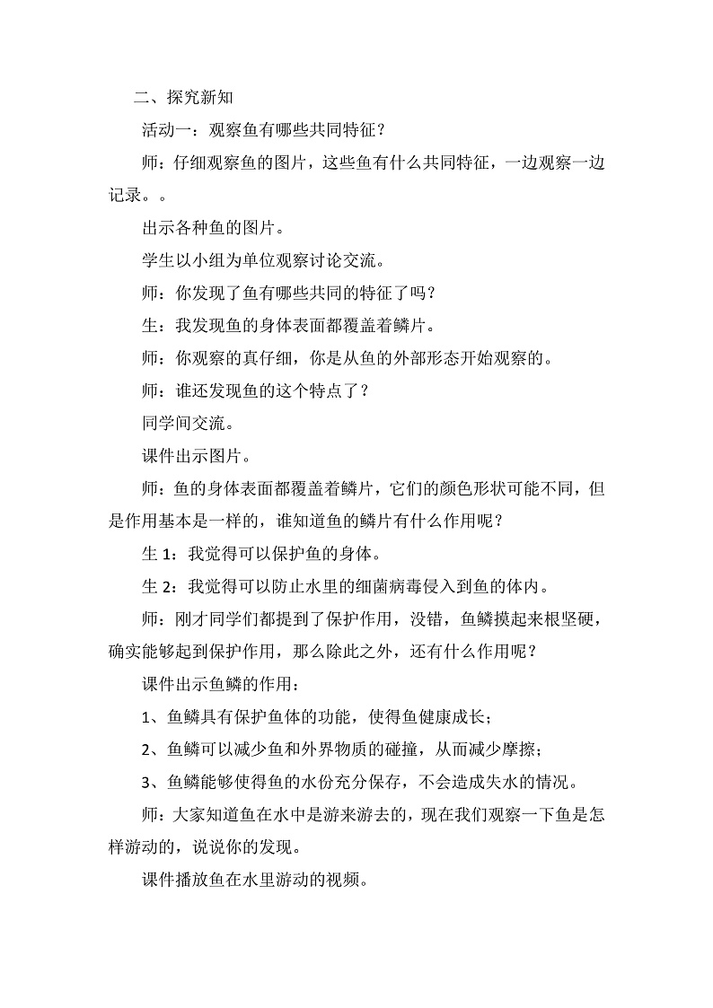 青岛版科学四年级上册 第2课 鱼（教学课件+同步教案）02