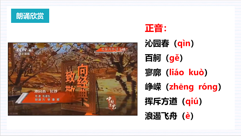 人教统编版高中语文必修上册1《沁园春·长沙》课件+教案+导学案+分层作业+素材07