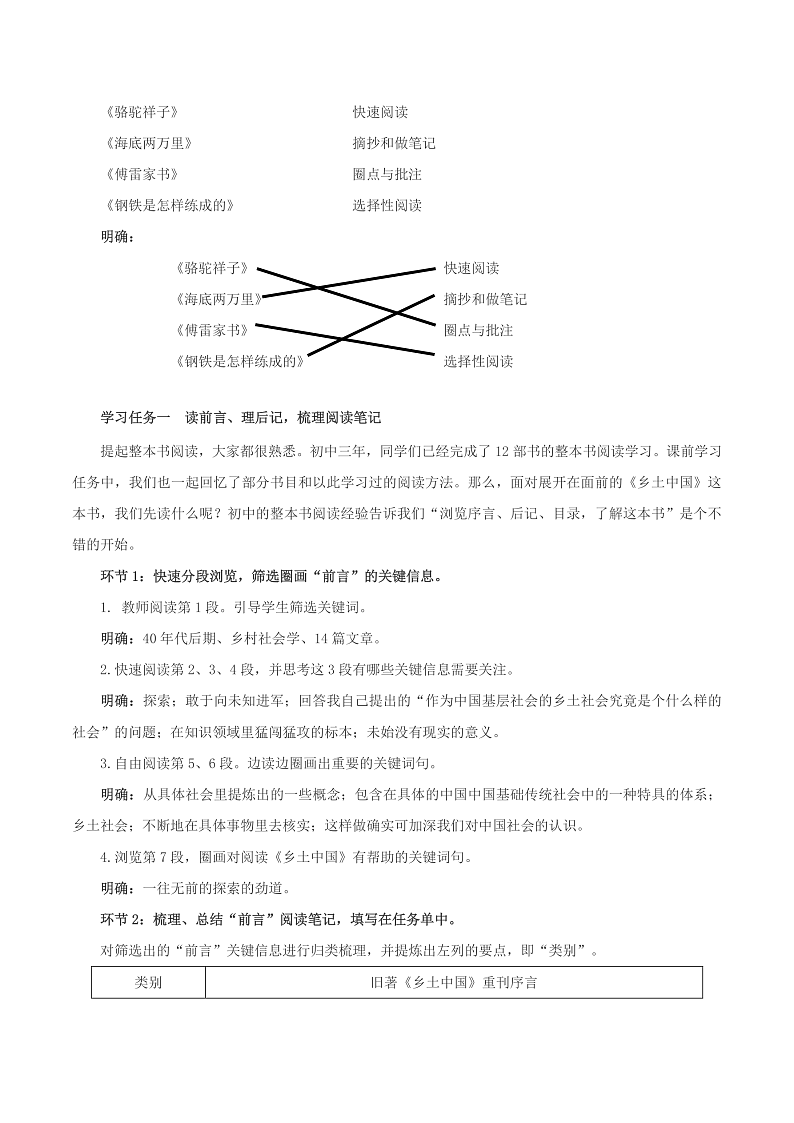 人教统编版高中语文必修上册《乡土中国》第1课时：读懂前言后记，激发阅读期待 课件+教案+导学案+分层作业02