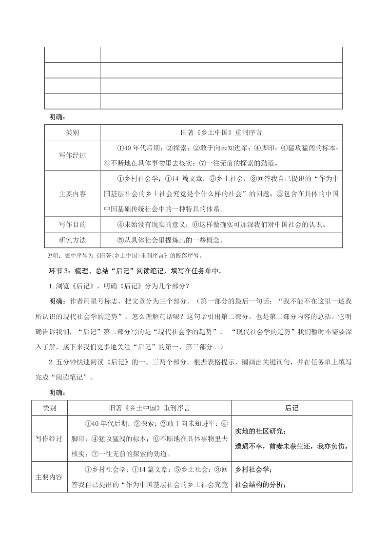 人教统编版高中语文必修上册《乡土中国》第1课时：读懂前言后记，激发阅读期待 课件+教案+导学案+分层作业03