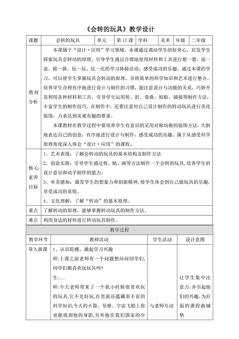 【核心素养】人教版美术二年级上册 1《会转的玩具》课件+教案+素材01