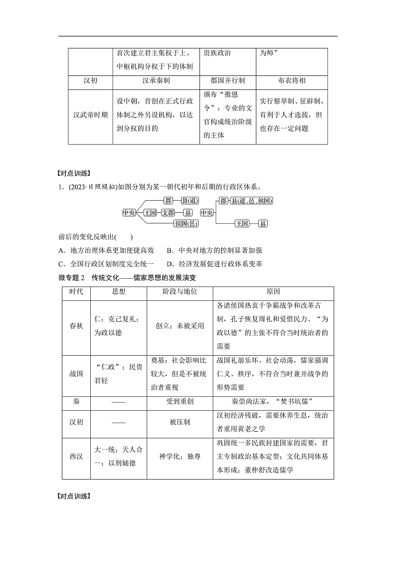 2025年新高考历史大一轮复习板块一　第二单元　阶段贯通2　秦汉时期(课件+讲义+练习)02