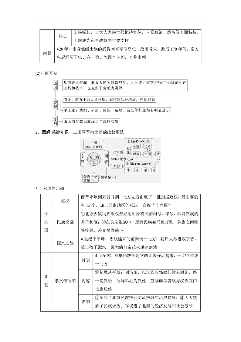 2025年新高考历史大一轮复习板块一　第三单元　第五讲　从三国至隋唐的政权更迭与民族交融(课件+讲义+练习)03