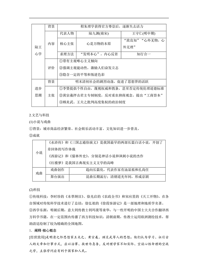 2025年新高考历史大一轮复习板块一　第五单元　第十二讲　明至清中叶的经济与文化(课件+讲义+练习)03