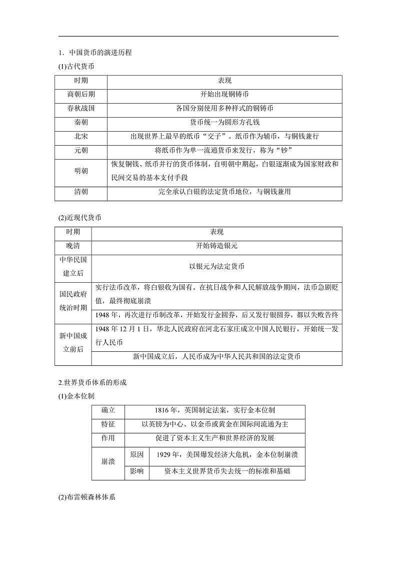 2025年新高考历史大一轮复习版块五　第十六单元　第56讲　货币与赋税制度(课件+讲义+练习)02
