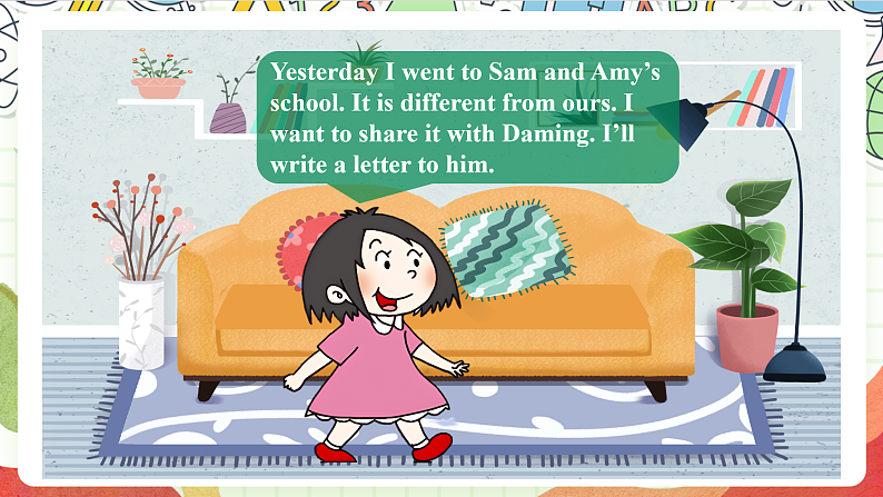 外研版英语五年级上册Module 8 Unit 2 《Yesterday I went to Sam and Amy's school》 课件第2页