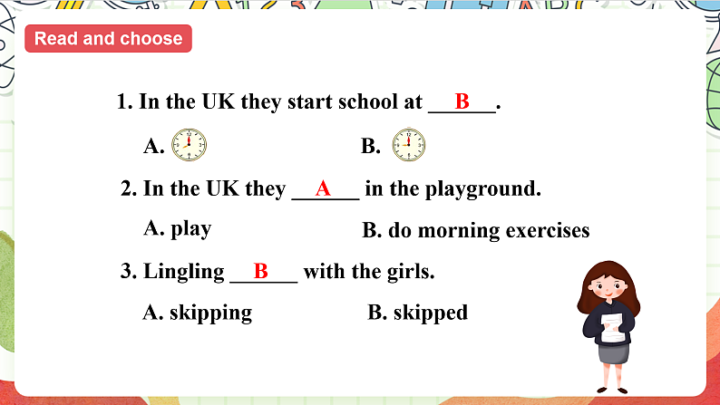 外研版英语五年级上册Module 8 Unit 2 《Yesterday I went to Sam and Amy's school》 课件第8页