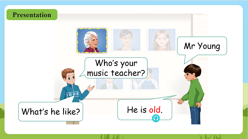 人教版英语五年级上册Unit 1 《What's he like PA Let's learn》课件+单元整体教案+动画素材06