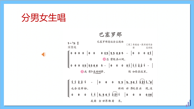【核心素养】人教版音乐六年级上册6.5《巴塞罗那》+《圣火》课件+教案+素材08