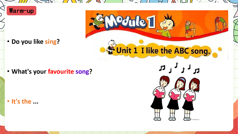 外研版（一起）英语二年级上册Module 1 Unit 1 Unit 1《I like the ABC song》课件02
