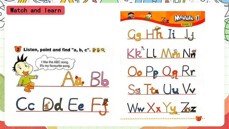 外研版（一起）英语二年级上册Module 1 Unit 1 Unit 1《I like the ABC song》课件07