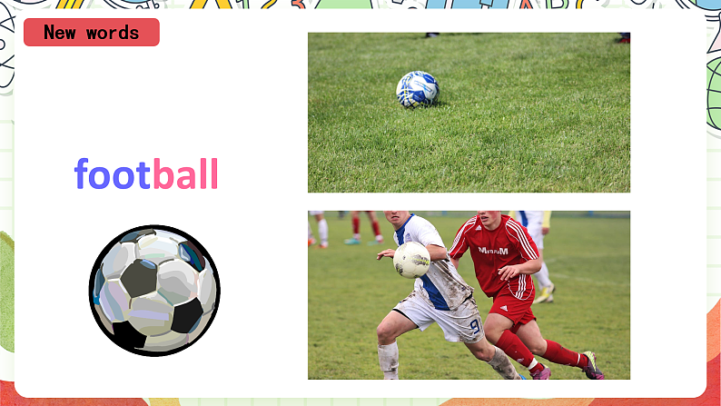 外研版（一起）英语二年级上册Module 1 Unit 2 《I like》《football》课件第6页