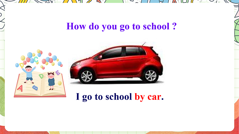 外研版（一起）英语二年级上册Module 7 Unit 2《I go by train》课件07