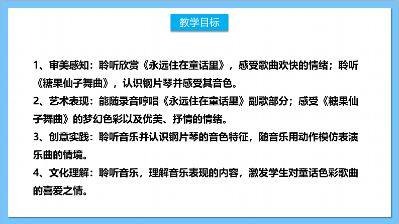 【核心素养】人教版音乐二上1.2《永远住在童话里》《糖果仙子舞曲》课件+教案+素材02