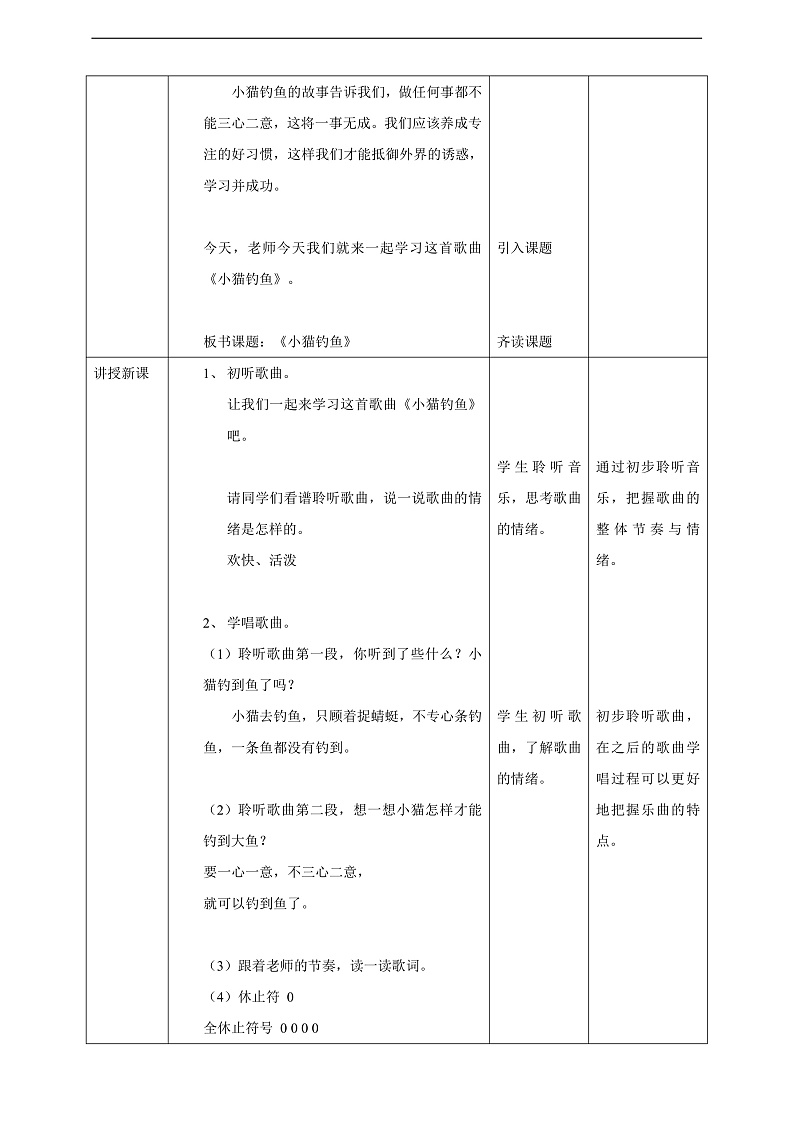 【核心素养】人教版音乐二上4.6《小猫钓鱼》课件+教案+素材02