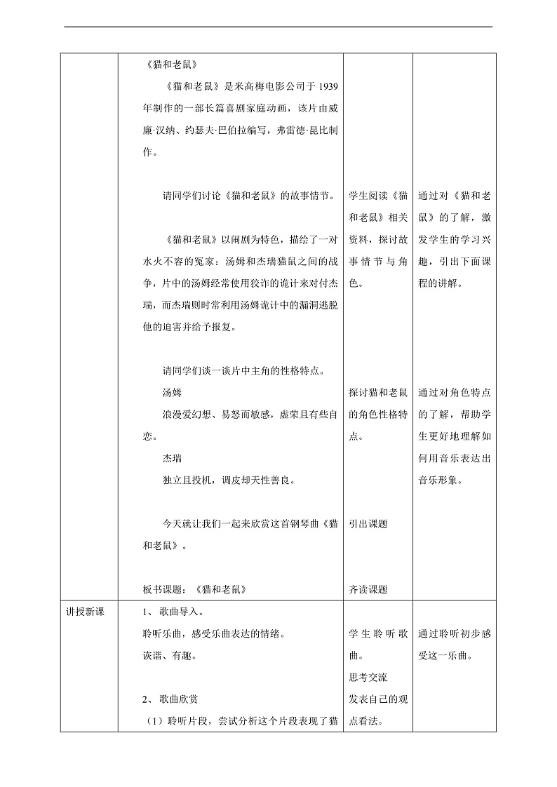 【核心素养】人教版音乐二上5.5《猫和老鼠》课件+教案+素材02