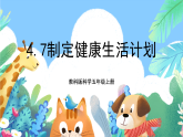 教科版科学五年级上册4.7《制定健康生活计划》课件+教案+课后练习+学习任务单+素材