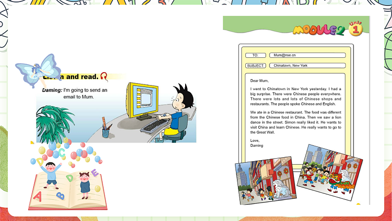 外研版（一起）英语六上 Module 2 Unit 1《I went to Chinatown in New York yesterday》课件第6页