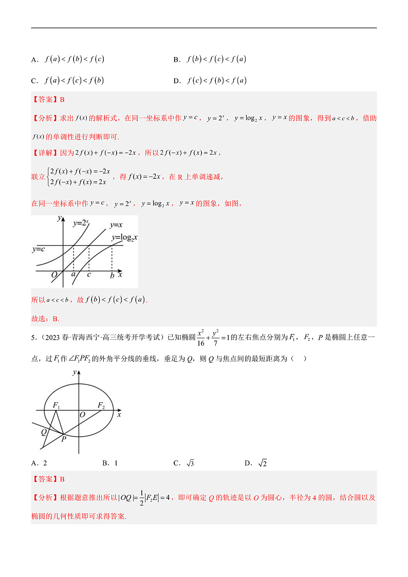 新高考数学二轮复习强化讲与练思想03 数形结合思想（练）（解析版）第3页