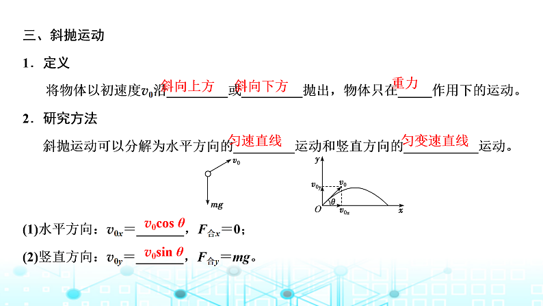 高考物理一轮复习必修第二册第四章曲线运动万有引力与航天第二讲抛体运动课件03