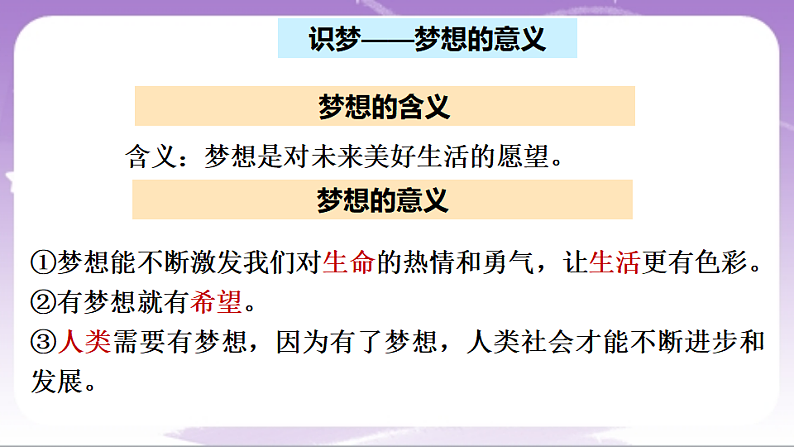 人教部编版道法七上3.1《做个追梦少年》课件07